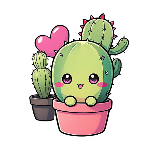 Cute Cactus - Sticker - Heat Press Transfer