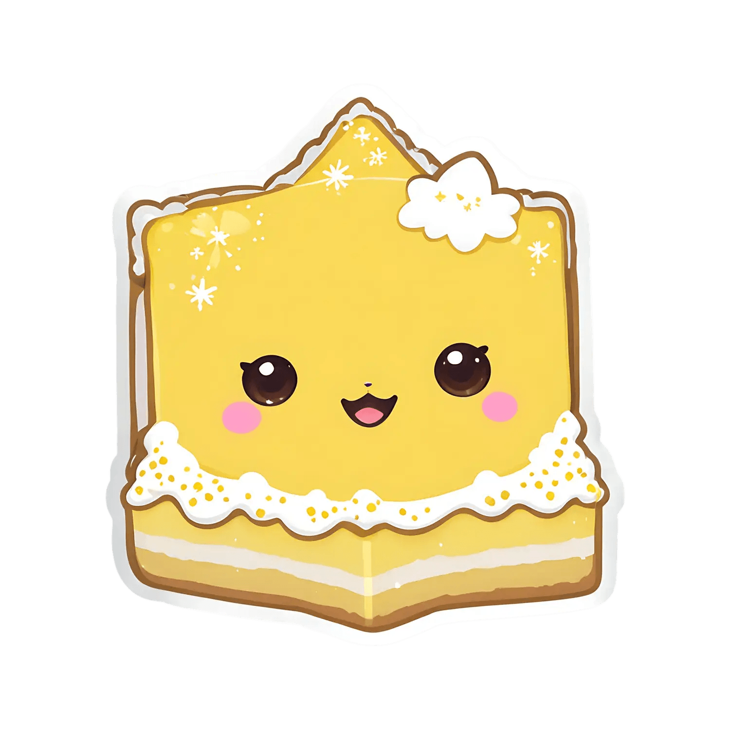 Cute Cake Slice - Sticker - Heat Press Transfer