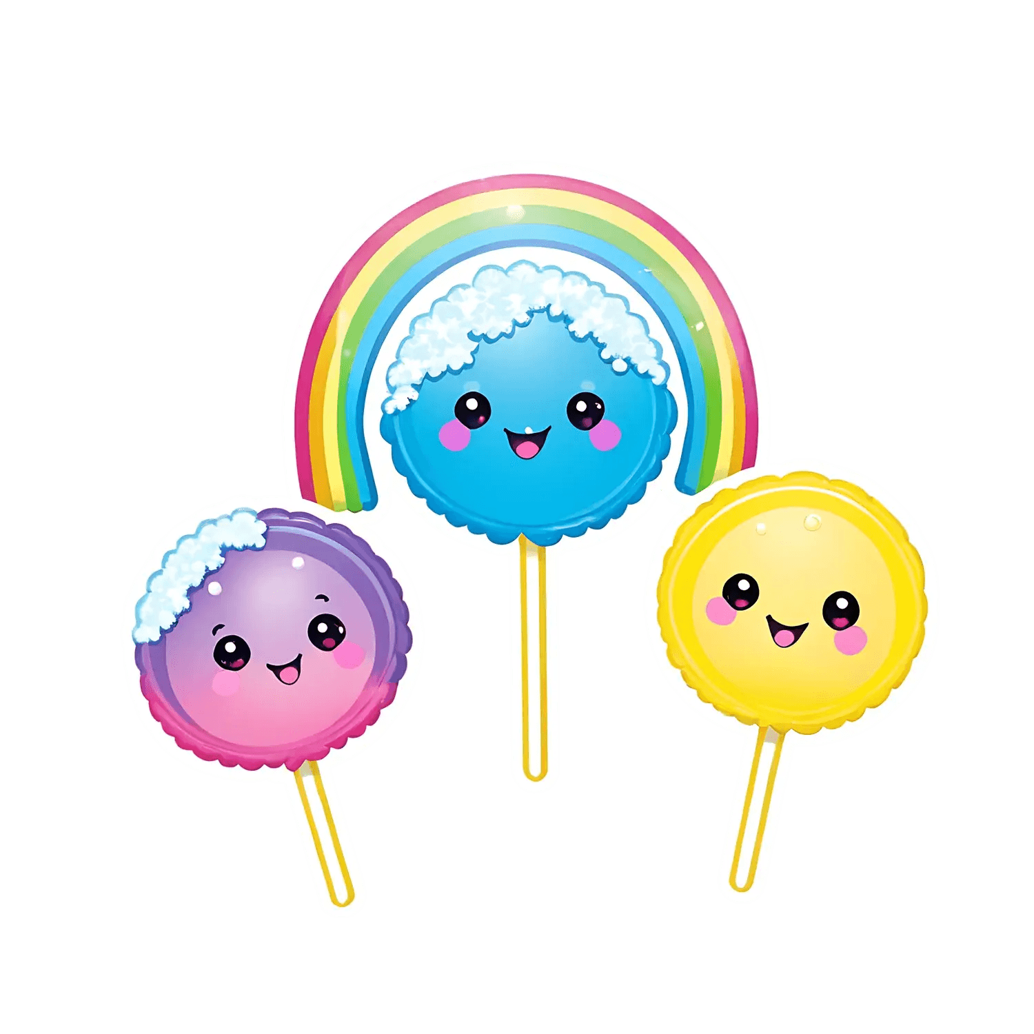 Cute Candy Sticker - Colorful Smile Pops - Heat Press Transfer