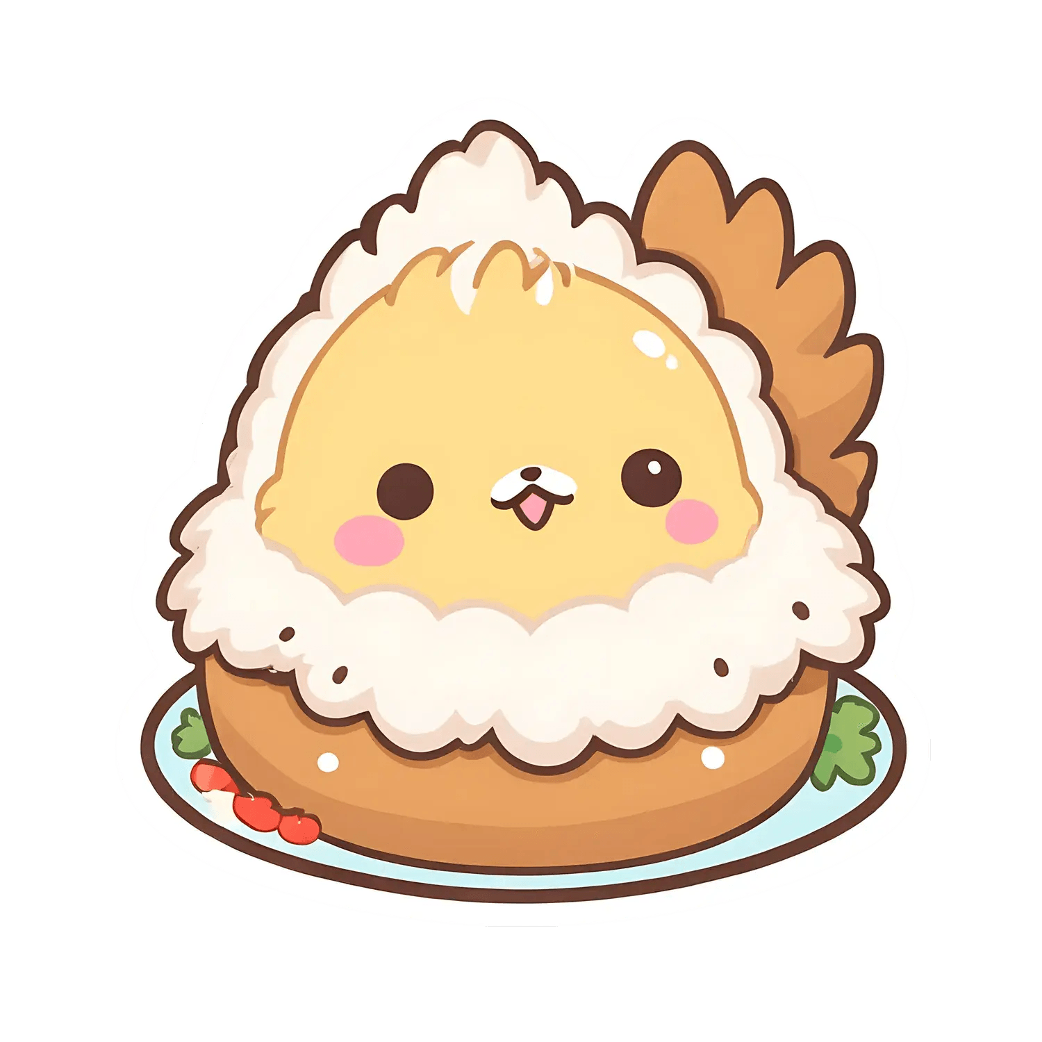 Cute Cat Burger - Sticker - Heat Press Transfer