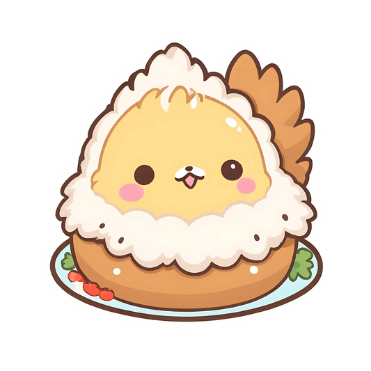 Cute Cat Burger - Sticker - Heat Press Transfer