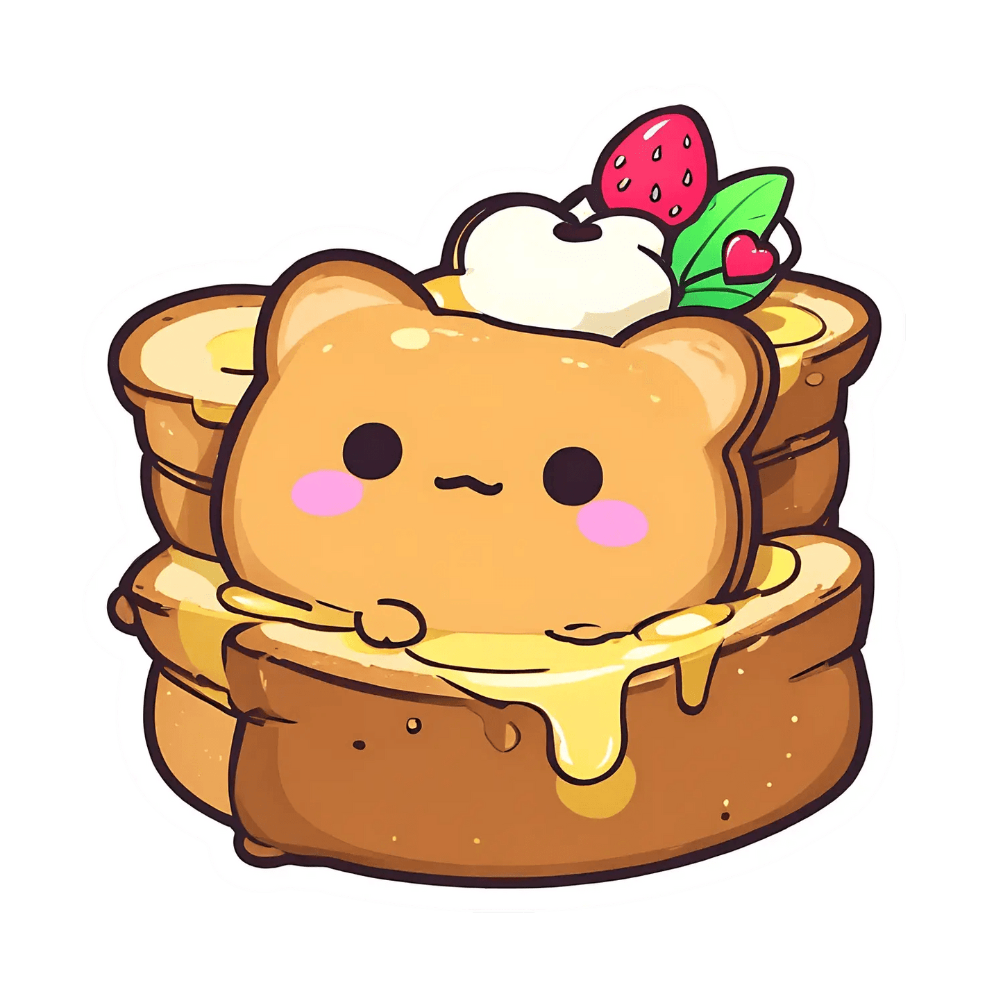 Cute Cat Pancake - Sticker - Heat Press Transfer