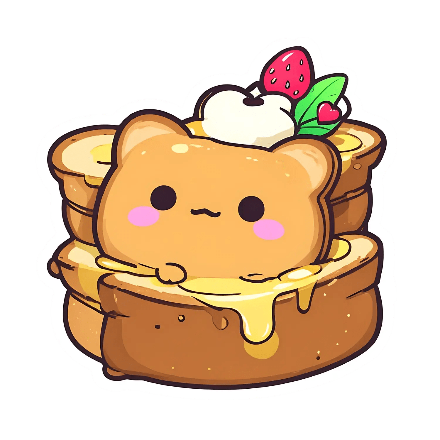 Cute Cat Pancake - Sticker - Heat Press Transfer