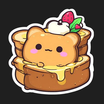 Cute Cat Pancake - Sticker - Heat Press Transfer