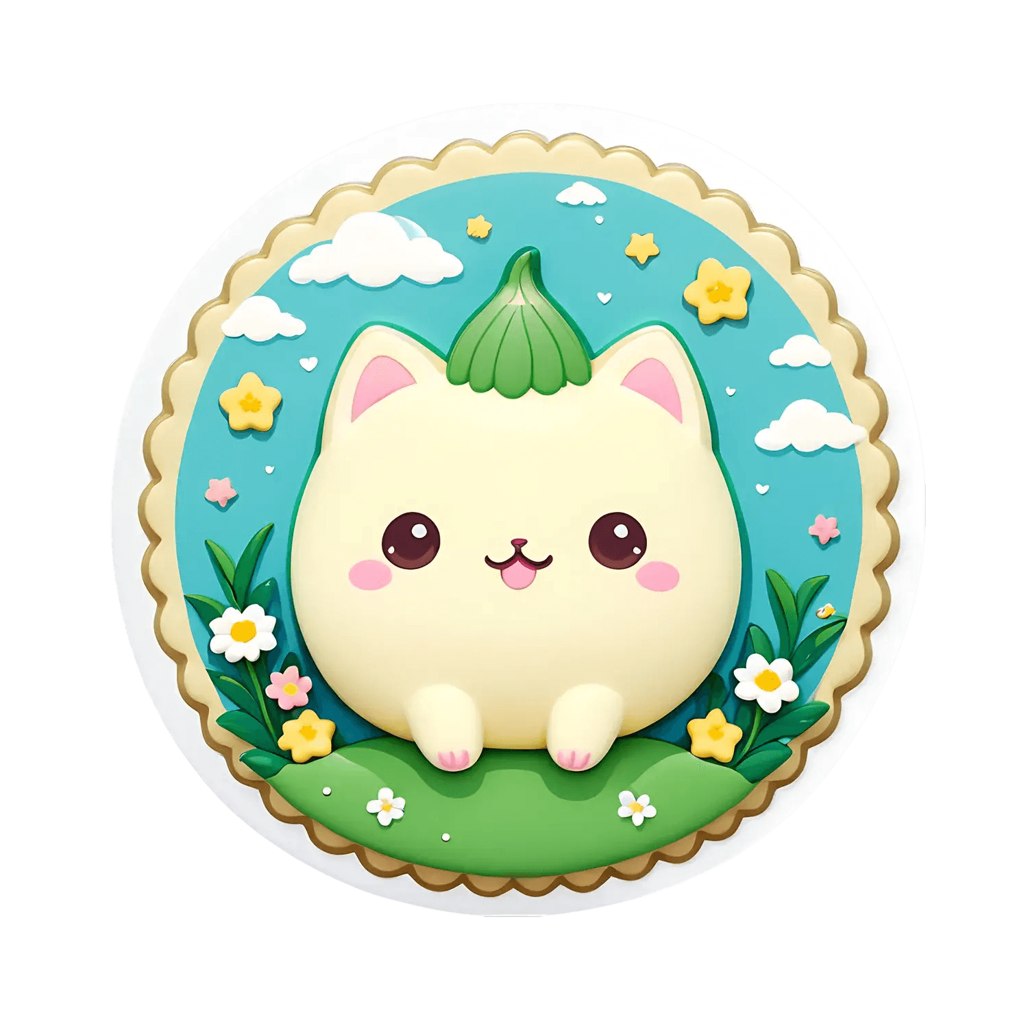 Cute Cat Sticker - Adorable UV DTF - Heat Press Transfer