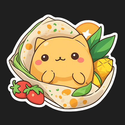 Cute Cat Taco - Sticker - Heat Press Transfer