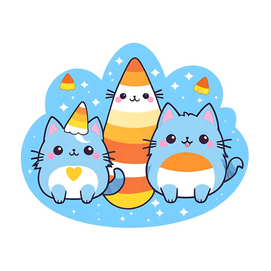 Cute Cat Trio - Sticker - Heat Press Transfer