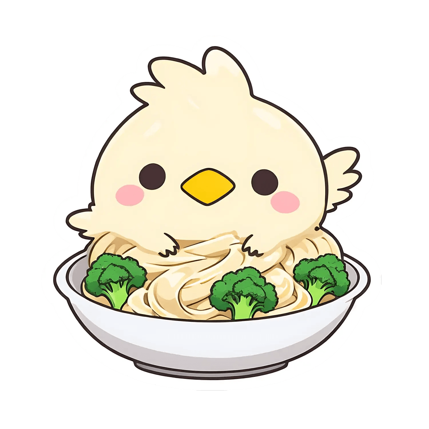 Cute Chicken Bowl - Sticker - Heat Press Transfer