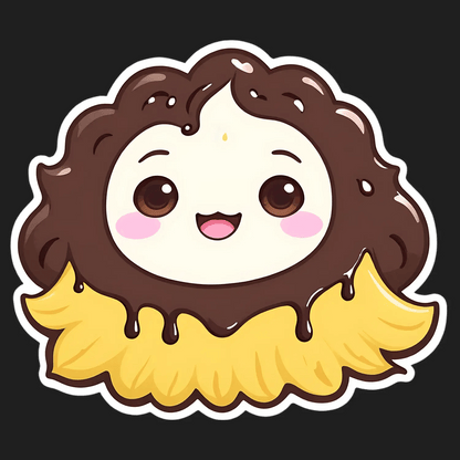 Cute Chocolate Cookie - Sticker - Heat Press Transfer