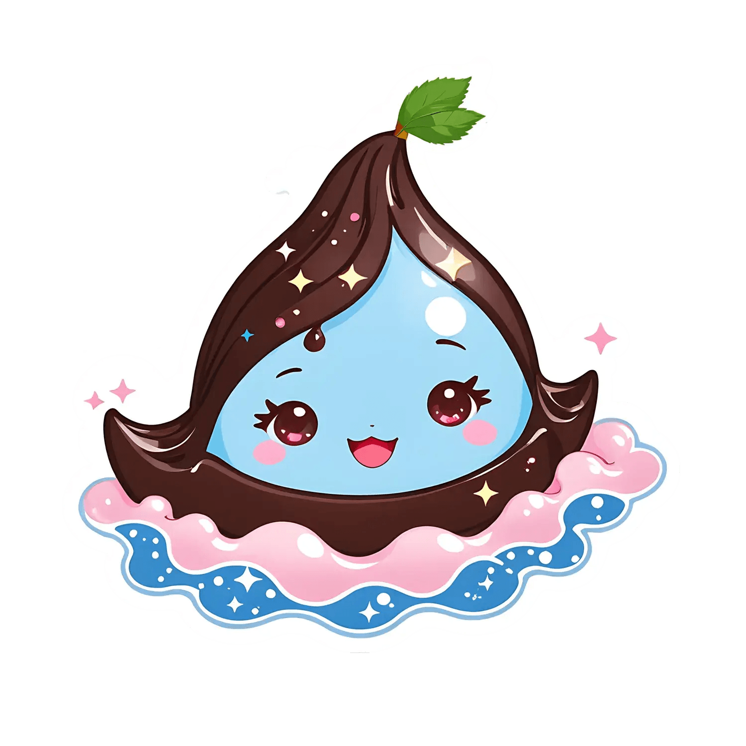 Cute Chocolate Drop - Sticker - Heat Press Transfer
