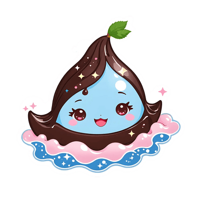 Cute Chocolate Drop - Sticker - Heat Press Transfer