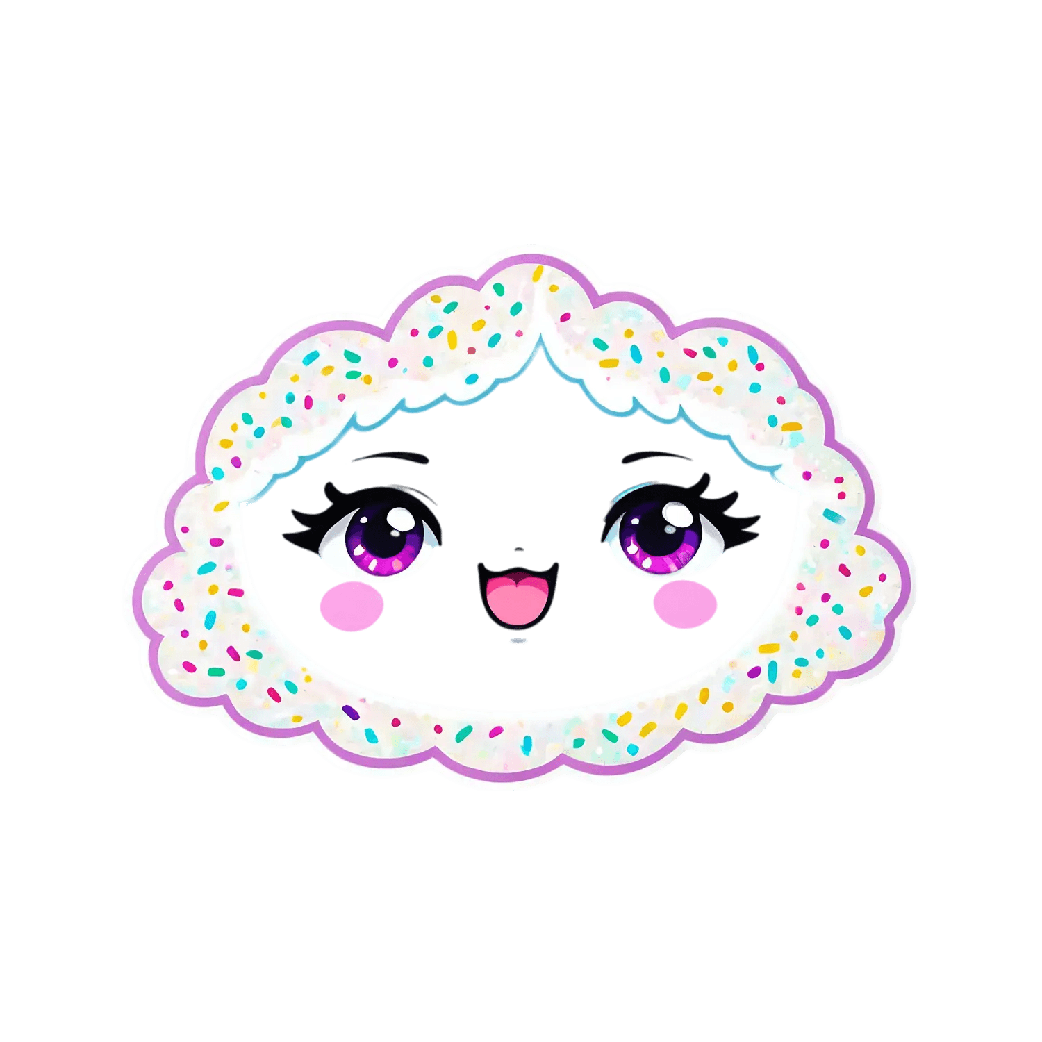 Cute Cloud - Colorful UV DTF Sticker - Heat Press Transfer