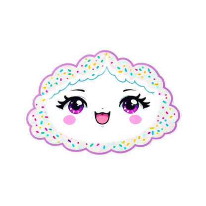 Cute Cloud - Colorful UV DTF Sticker - Heat Press Transfer