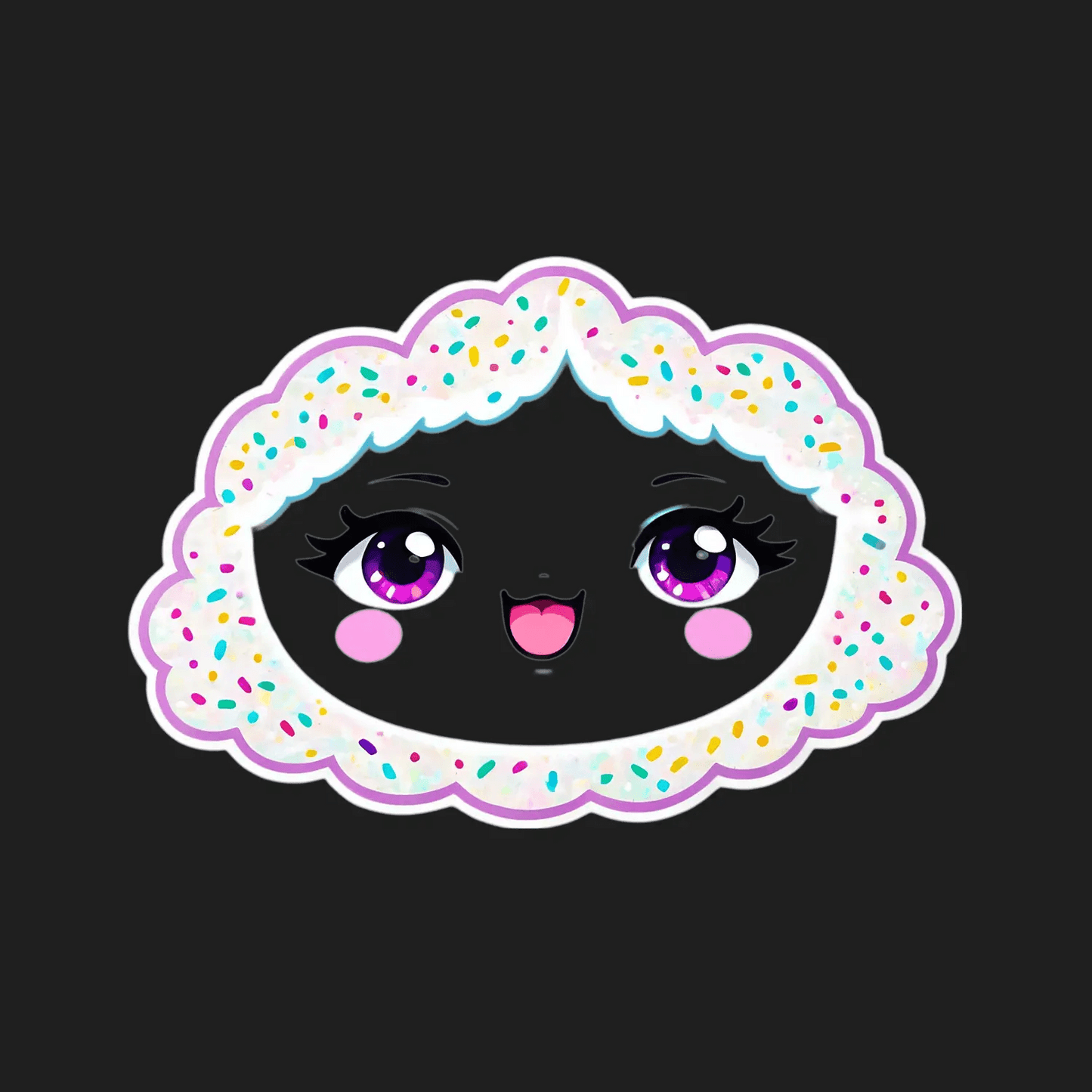 Cute Cloud - Colorful UV DTF Sticker - Heat Press Transfer
