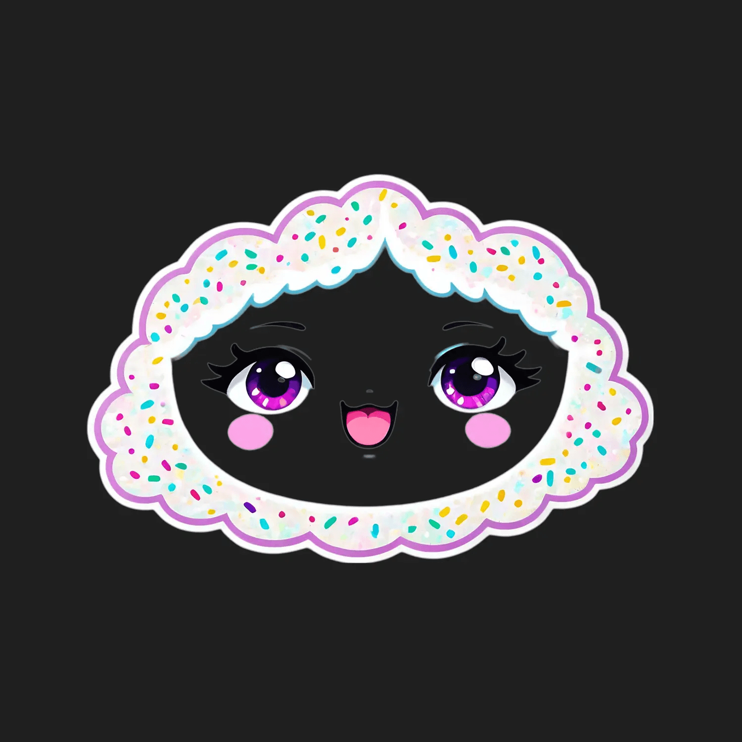 Cute Cloud - Colorful UV DTF Sticker - Heat Press Transfer