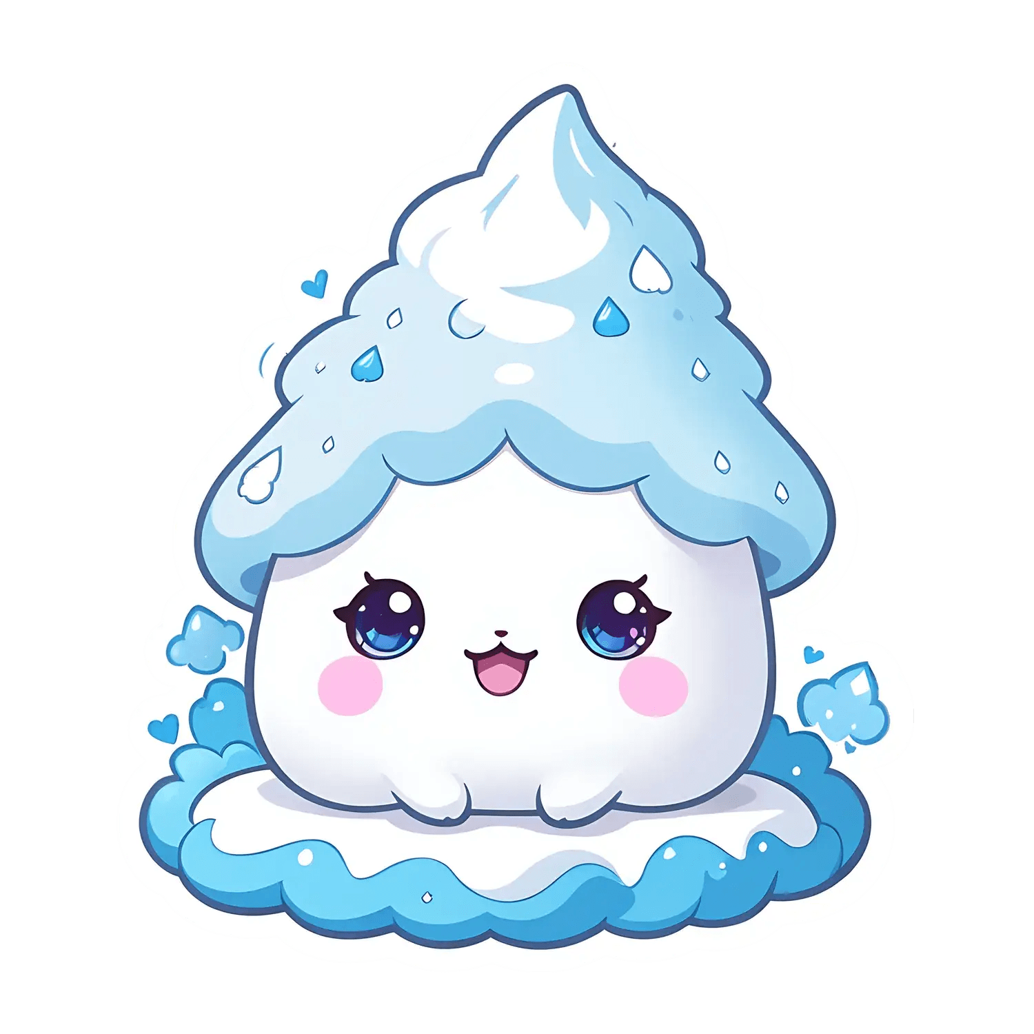 Cute Cloud Sticker - Adorable Weather Decor - Heat Press Transfer