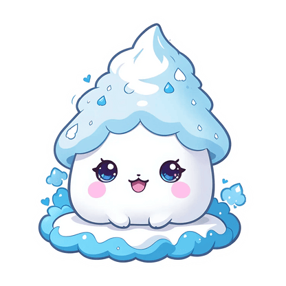 Cute Cloud Sticker - Adorable Weather Decor - Heat Press Transfer
