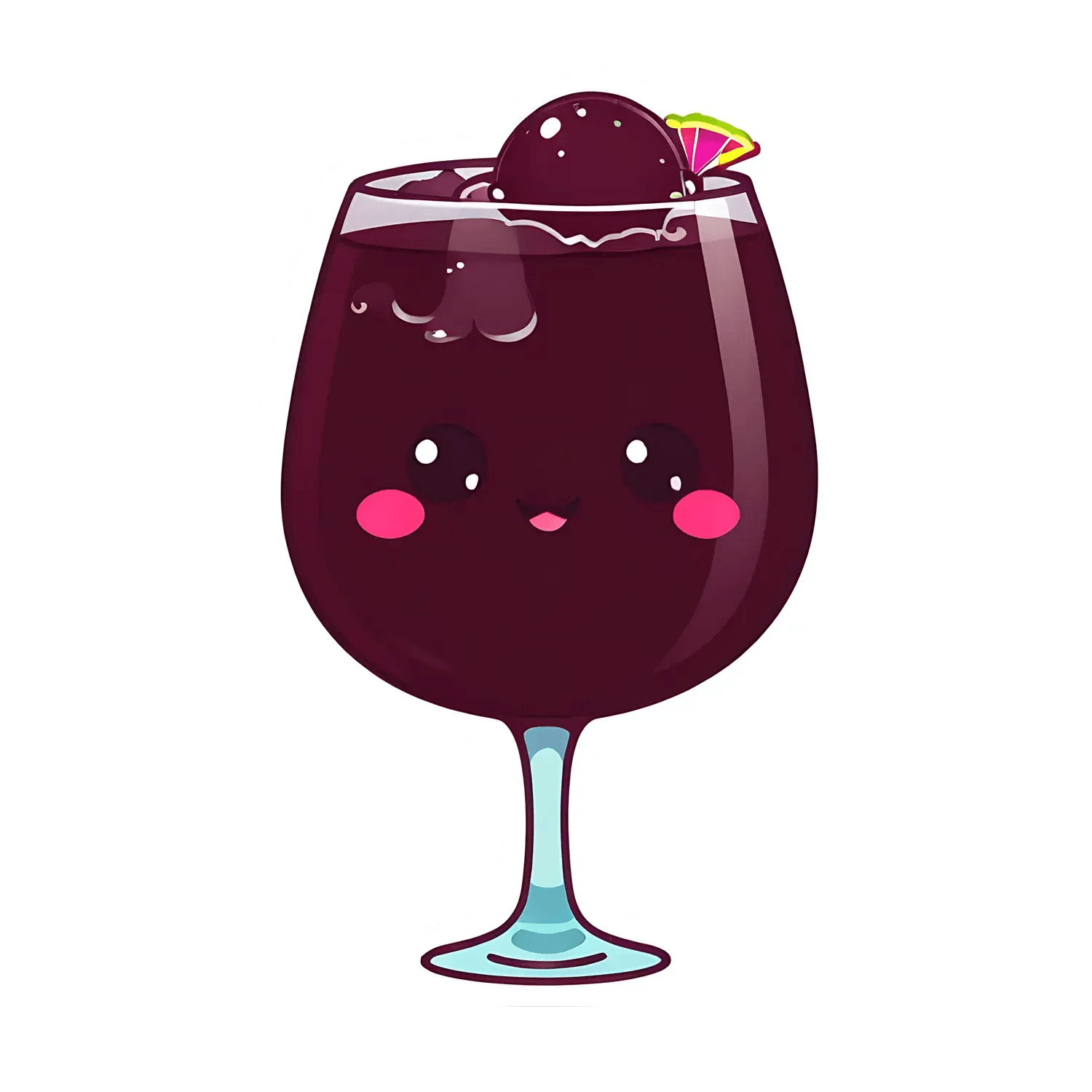 Cute Cocktail Glass - Sticker - Heat Press Transfer