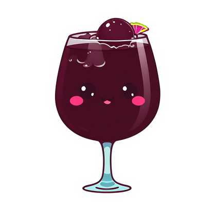 Cute Cocktail Glass - Sticker - Heat Press Transfer