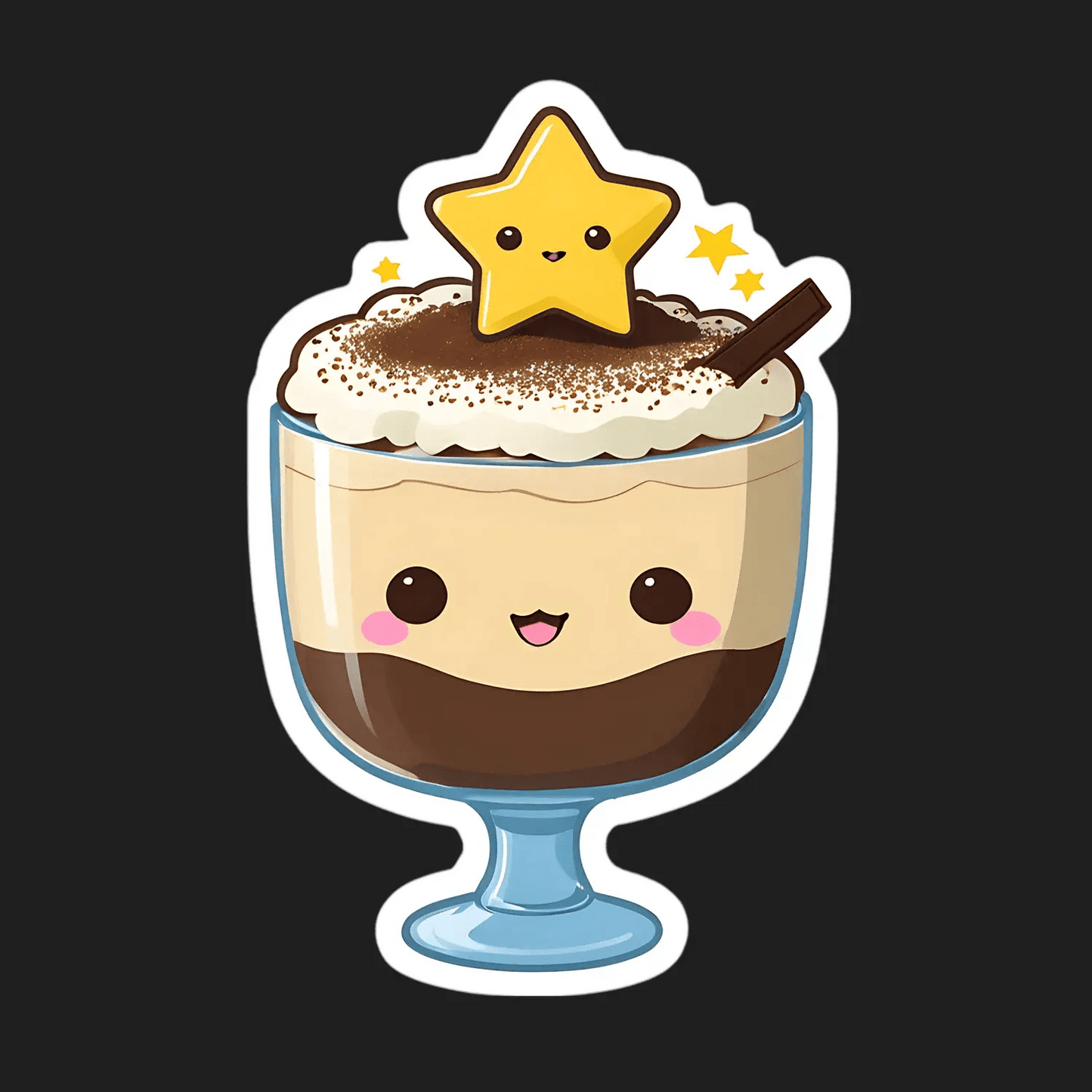 Cute Coffee Cup - Sticker - Heat Press Transfer