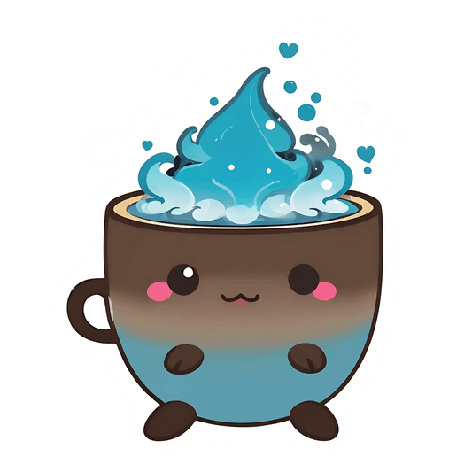 Cute Coffee Cup - UV DTF Sticker - Heat Press Transfer