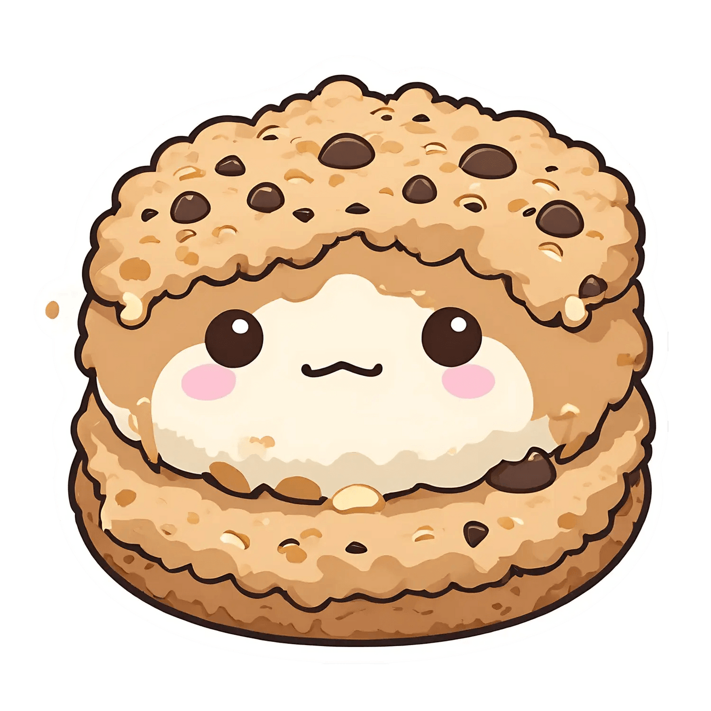 Cute Cookie Character - Sticker - Heat Press Transfer