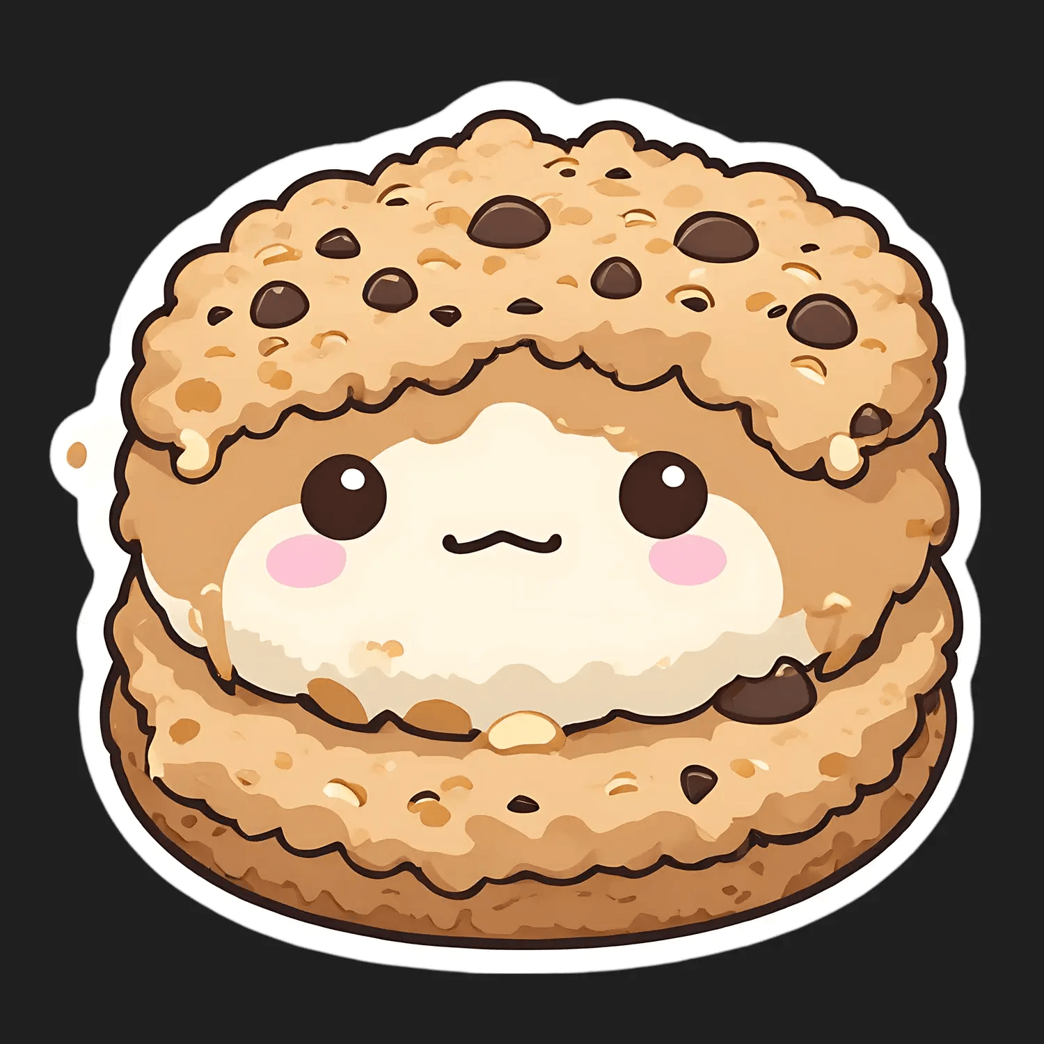 Cute Cookie Character - Sticker - Heat Press Transfer