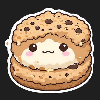 Cute Cookie Character - Sticker - Heat Press Transfer