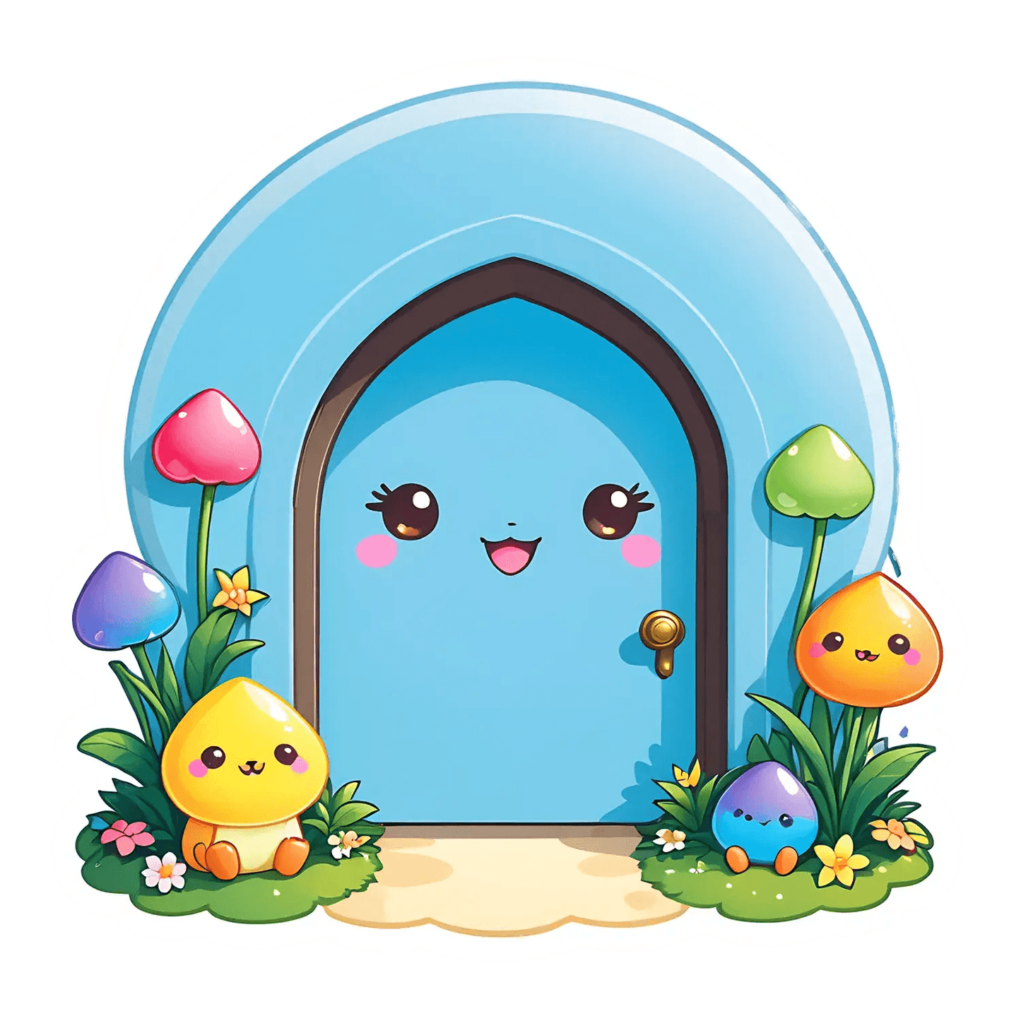 Cute Cottage Door - Sticker - Heat Press Transfer