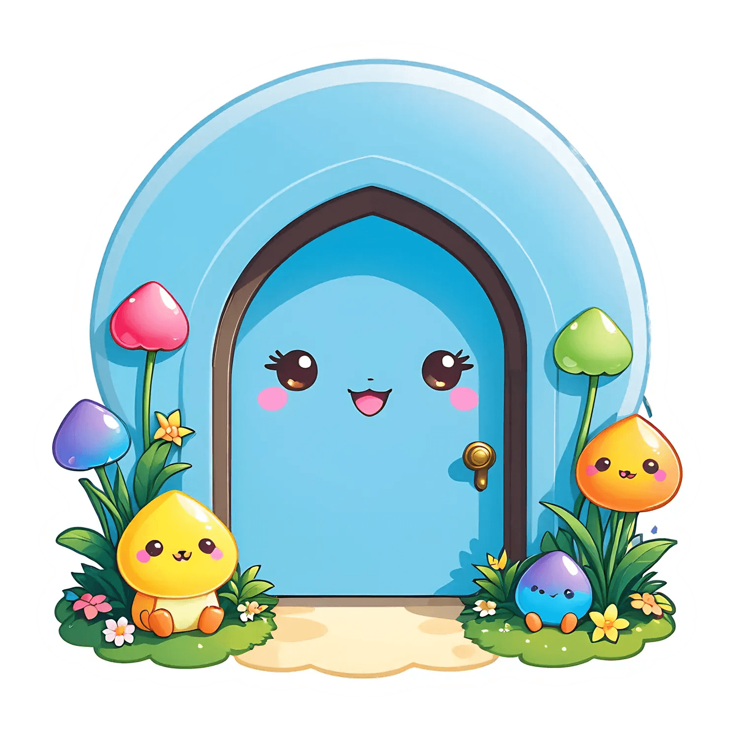 Cute Cottage Door - Sticker - Heat Press Transfer