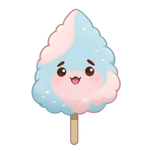 Cute Cotton Candy - Sticker - Heat Press Transfer