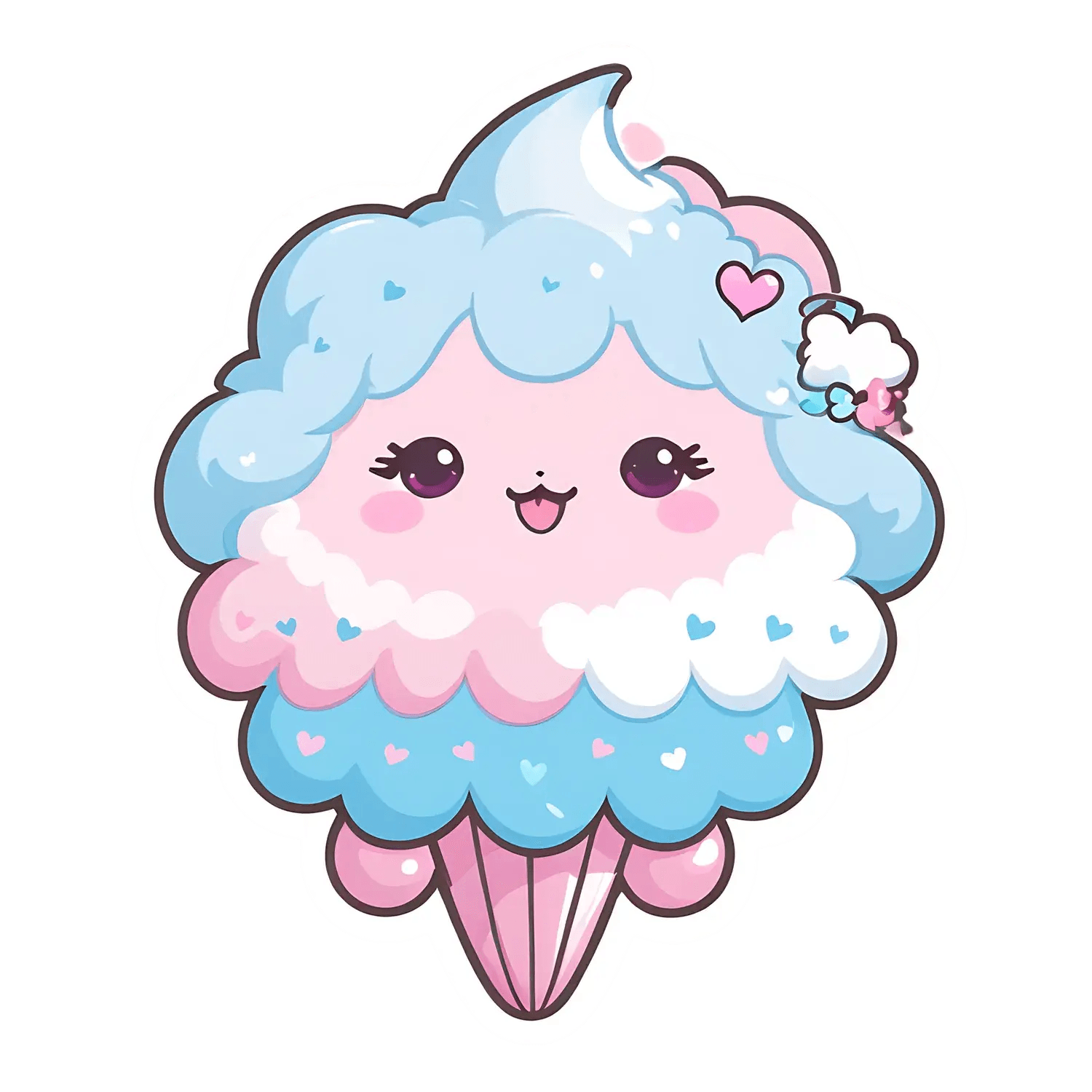 Cute Cotton Candy - Sticker - Heat Press Transfer