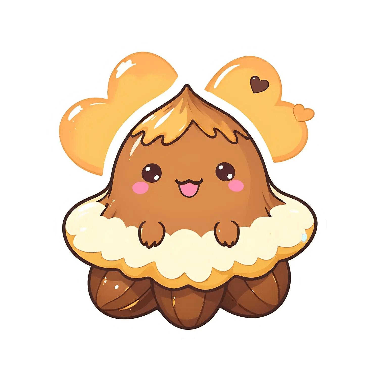 Cute Croissant - Adorable Food Sticker - Heat Press Transfer