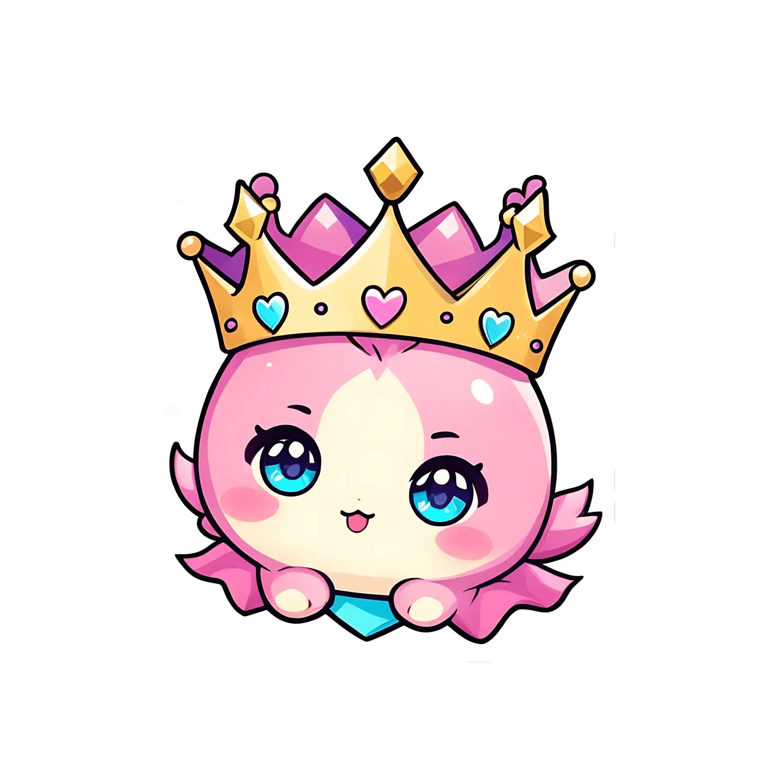 Cute Crowned Character - Sticker - Heat Press Transfer