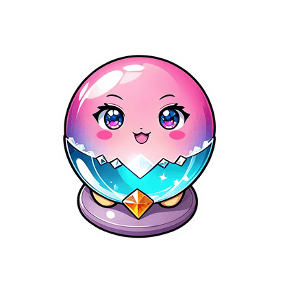 Cute Crystal Ball - Sticker - Heat Press Transfer