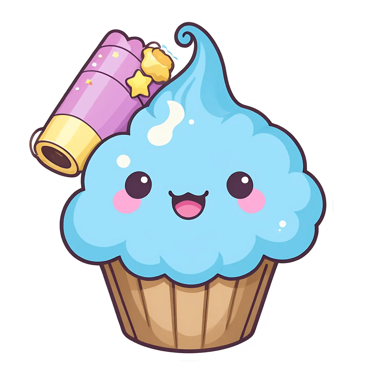 Cute Cupcake - Magical Sticker - Heat Press Transfer
