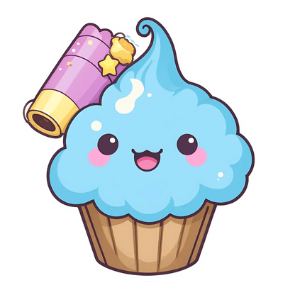 Cute Cupcake - Magical Sticker - Heat Press Transfer