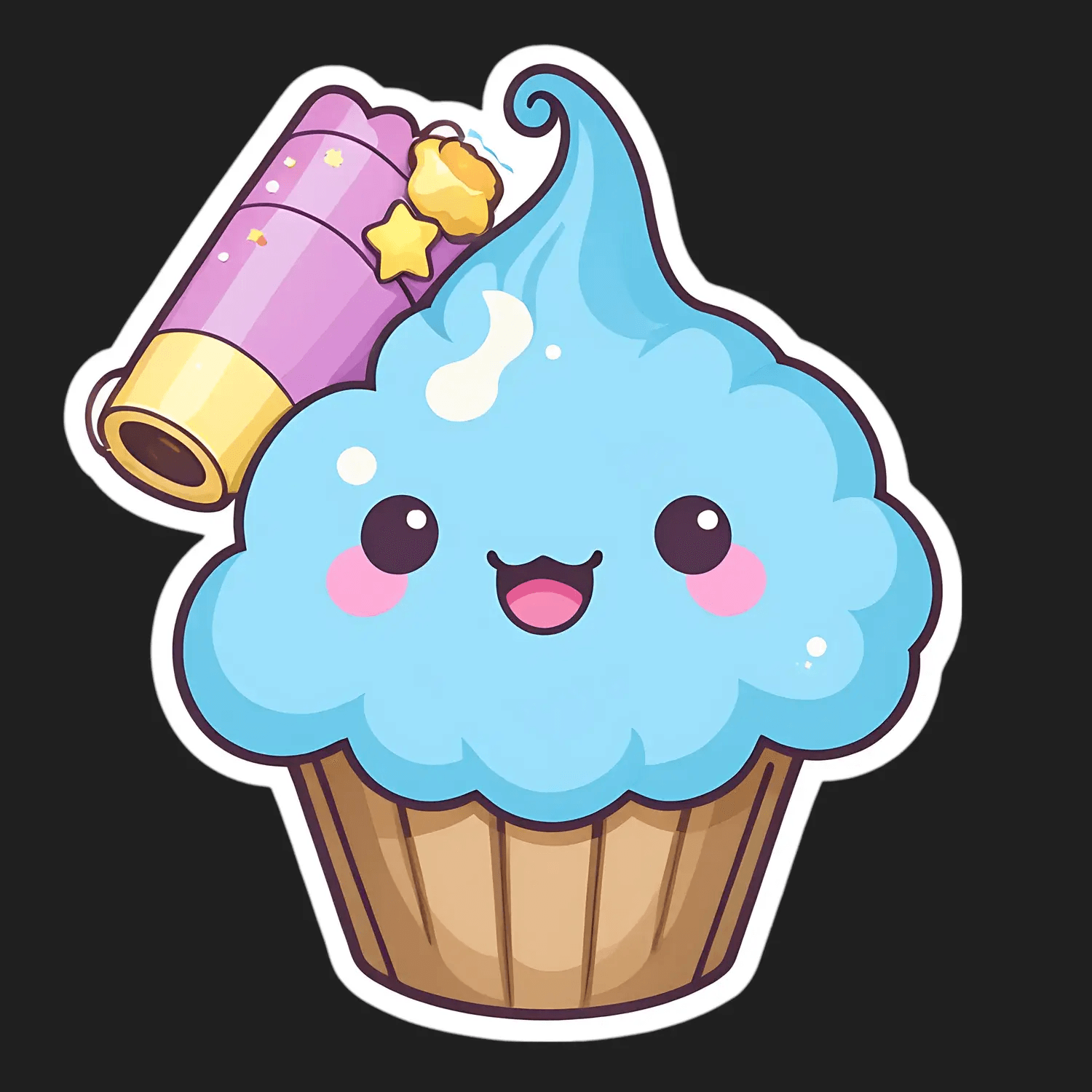 Cute Cupcake - Magical Sticker - Heat Press Transfer