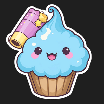 Cute Cupcake - Magical Sticker - Heat Press Transfer