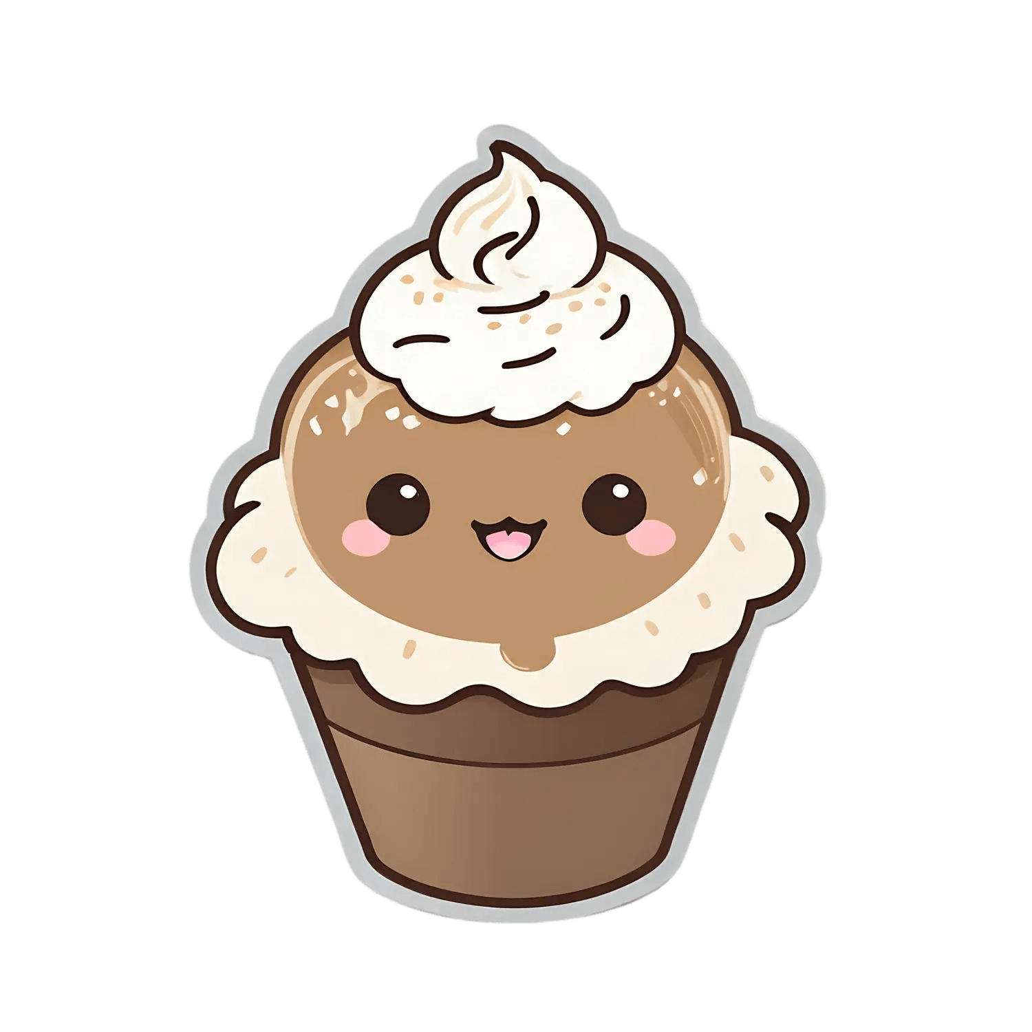 Cute Cupcake Sticker - Adorable Dessert Theme - Heat Press Transfer