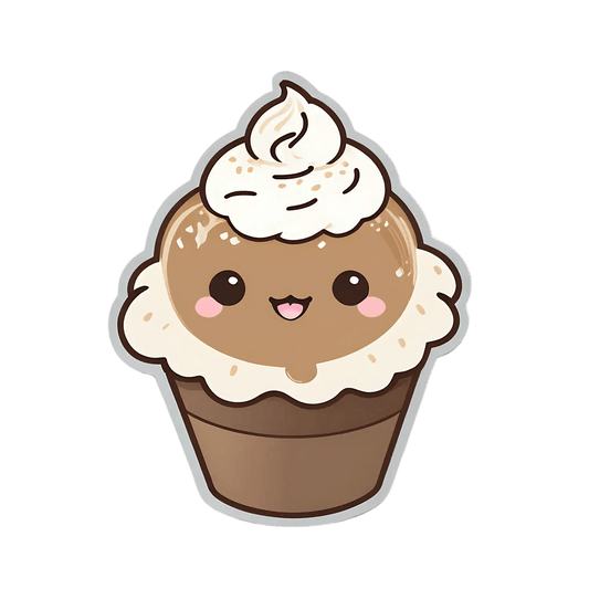 Cute Cupcake Sticker - Adorable Dessert Theme - Heat Press Transfer