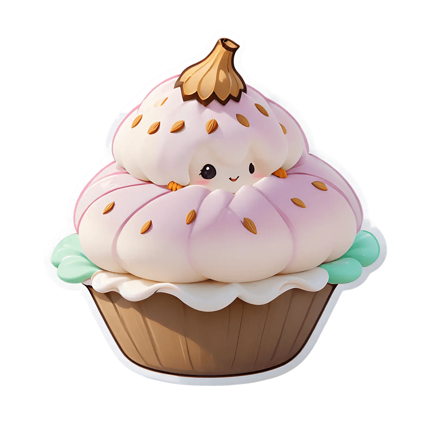 Cute Cupcake Sticker - Adorable Dessert Theme - Heat Press Transfer