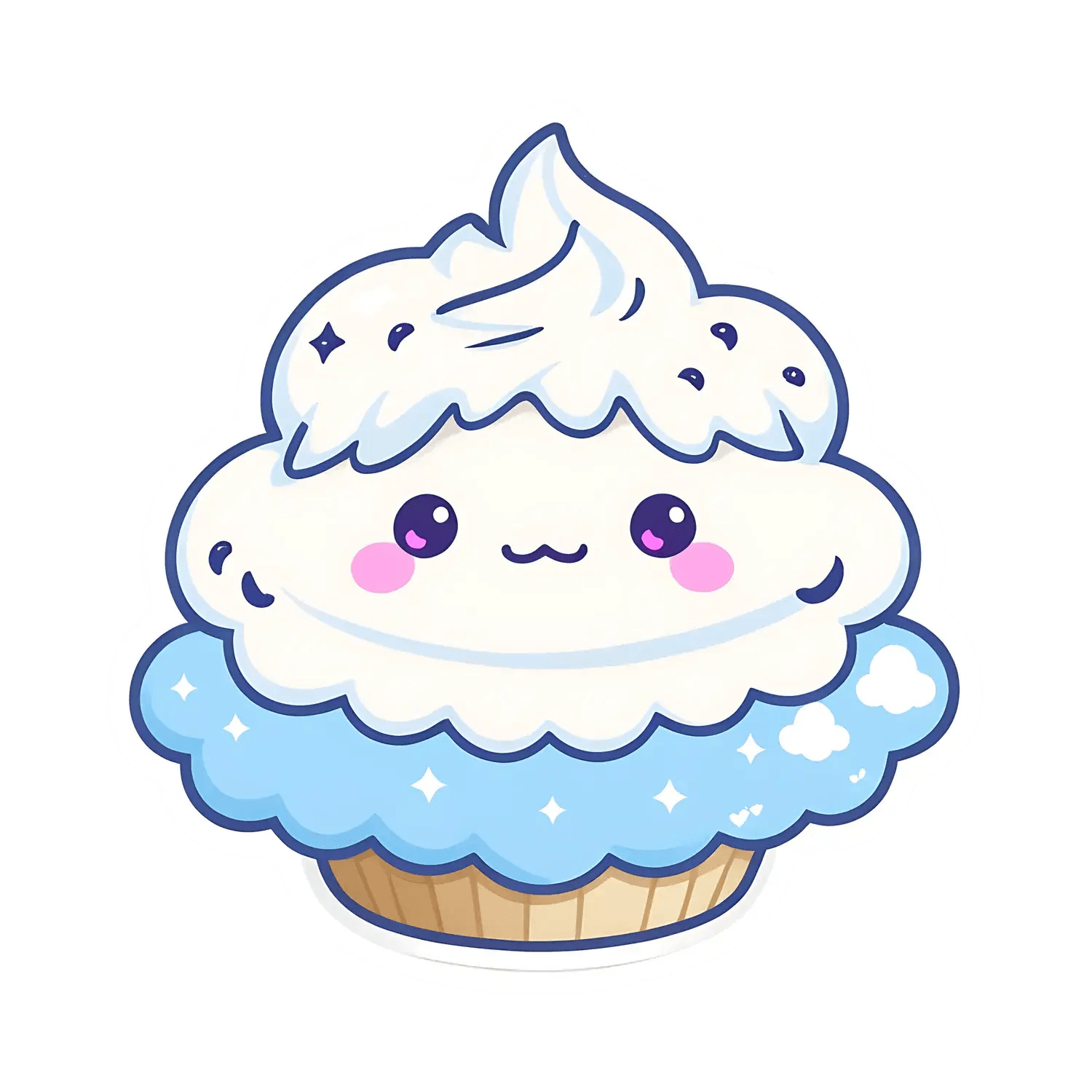 Cute Cupcake Sticker - Adorable UV DTF - Heat Press Transfer
