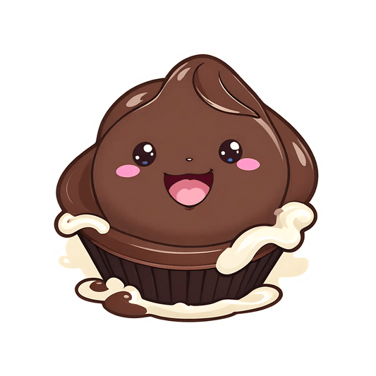 Cute Cupcake Sticker - Delightful UV DTF Product - Heat Press Transfer