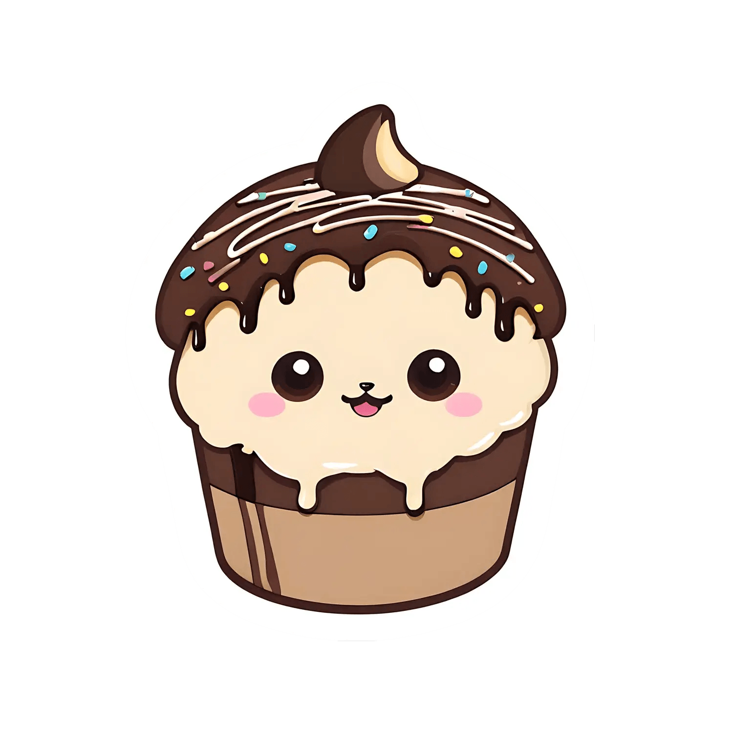 Cute Cupcake Sticker - Fun & Adorable - Heat Press Transfer