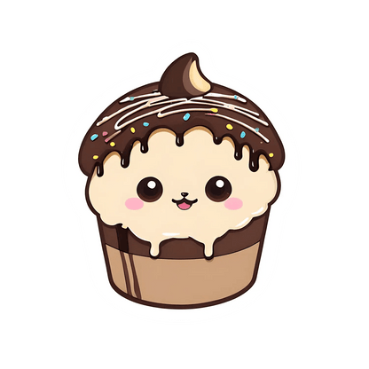 Cute Cupcake Sticker - Fun & Adorable - Heat Press Transfer
