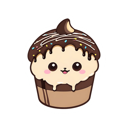 Cute Cupcake Sticker - Fun & Adorable - Heat Press Transfer