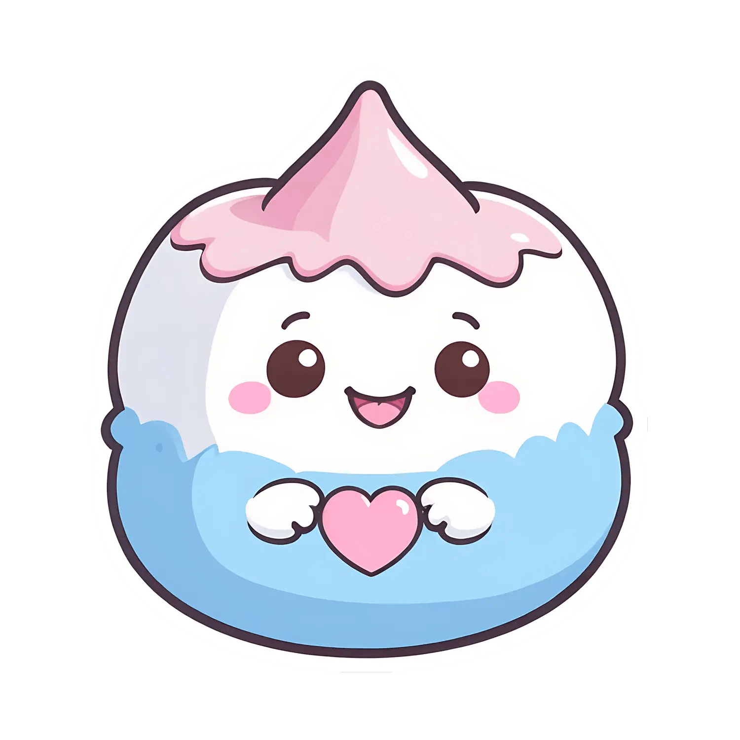Cute Cupcake Sticker - Happiness and Love - Heat Press Transfer