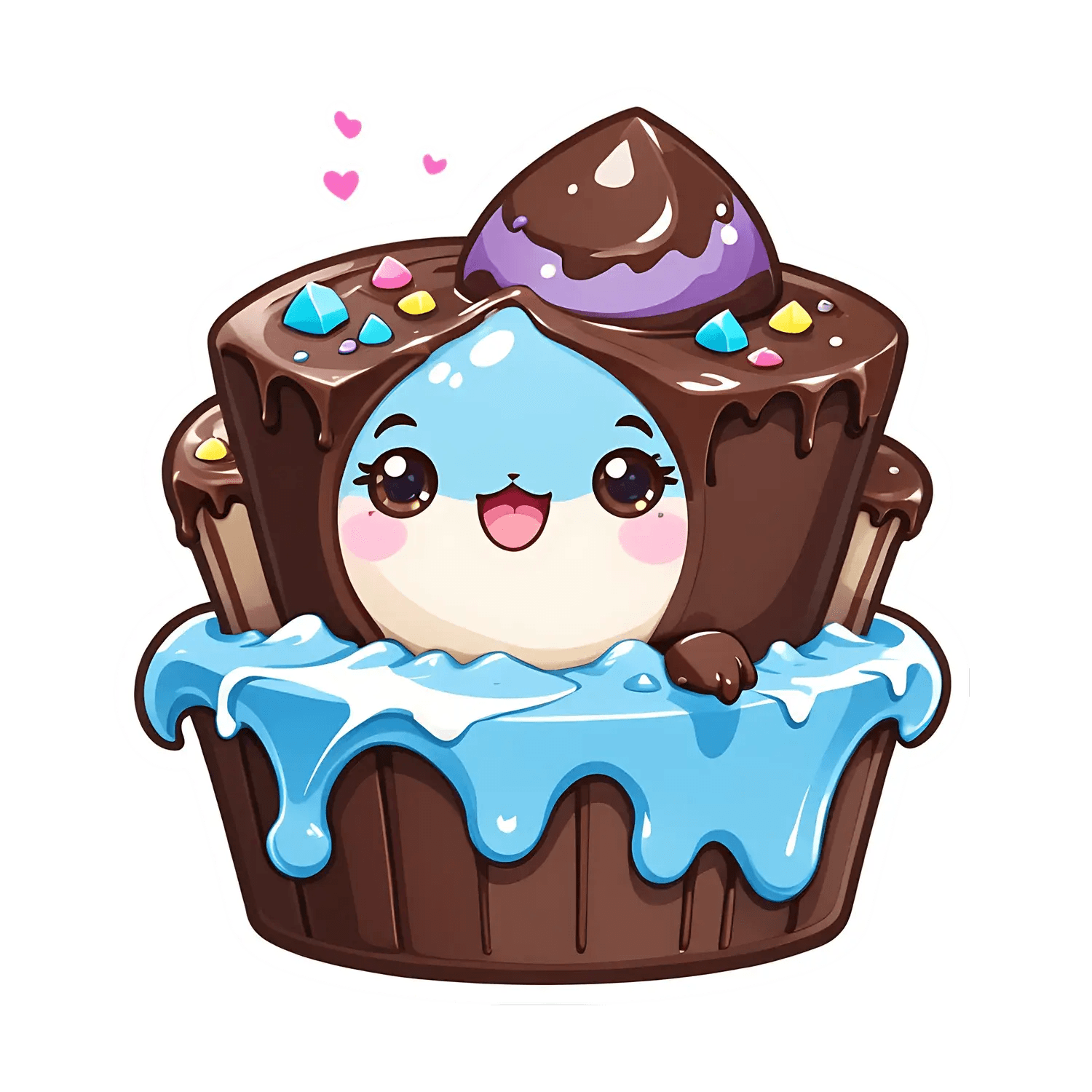 Cute Cupcake - Sticker - Heat Press Transfer