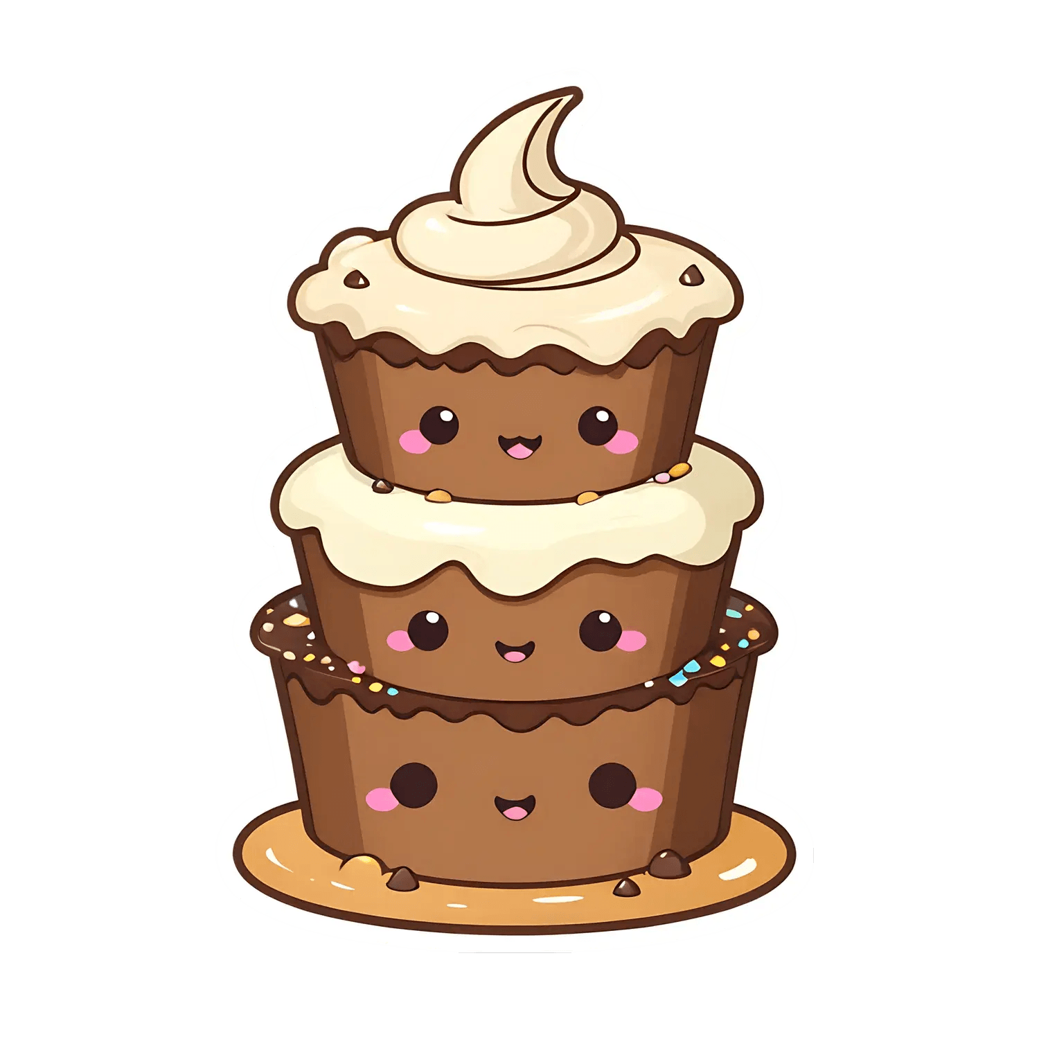 Cute Cupcake - Sticker - Heat Press Transfer